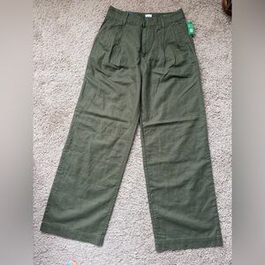 GAP Olive Utility Wide-Leg Chinos
